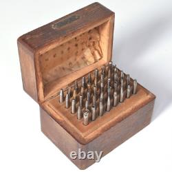 G. Boley Watch Repair Staking Set with 40 Punches and Wooden Box 3.99mm 4.00mm