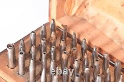 G. Boley Watch Repair Staking Set with 40 Punches and Wooden Box 3.99mm 4.00mm