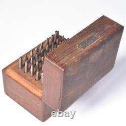 G. Boley Watch Repair Staking Set with 40 Punches and Wooden Box 3.99mm 4.00mm
