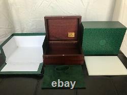 GENUINE Vintage ROLEX Watch Mahogany Wood Box Case 81.00.71, Complete Set