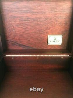 GENUINE Vintage ROLEX Watch Mahogany Wood Box Case 81.00.71, Complete Set