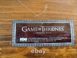 Game Of Thrones Collectible Prop Resin Dragon Eggs Wooden Display Box Set Hbo