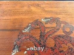 Game Of Thrones Collectible Prop Resin Dragon Eggs Wooden Display Box Set Hbo