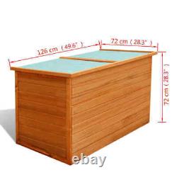 Garden Storage Box 126x72x72 cm Wood Practical Set