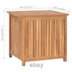 Garden Storage Box 60x50x58 cm Teak Wood Practical Set