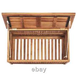 Garden Storage Box 90x50x58 cm Teak Wood Practical Set