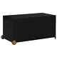 Garden Storage Box Black 120x65x61 Cm Poly Rattan Practical Set