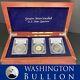 Genuine Mint-cancelled U. S. State Quarters Error Coin In Wooden Box Set Of 3