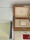 Genuine Omega Wood Watch Box, Card, Case Set With White Outer Box Brown