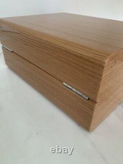 Genuine OMEGA Wood Watch Box, Card, Case Set with white Outer Box brown