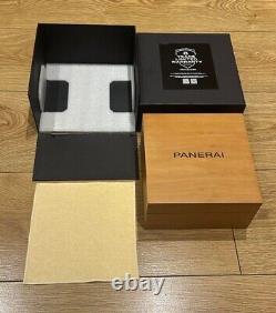 Genuine Original Panerai Wooden Wood Watch Box Case Complete Set Cloth Outer Box