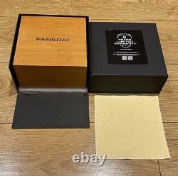 Genuine Original Panerai Wooden Wood Watch Box Case Complete Set Cloth Outer Box