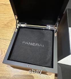 Genuine Original Panerai Wooden Wood Watch Box Case Complete Set Cloth Outer Box