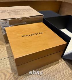 Genuine Original Panerai Wooden Wood Watch Box Case Complete Set Cloth Outer Box