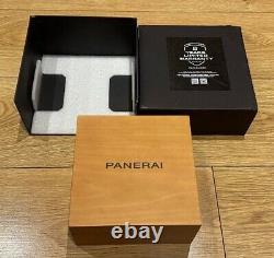 Genuine Original Panerai Wooden Wood Watch Box Case Complete Set with Outer Box