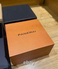 Genuine Original Panerai Wooden Wood Watch Presentation Box Case Complete Set