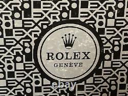 Genuine Vintage ROLEX Cellini Watch Black Wood Box Case 50.00.09, Complete Set