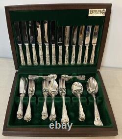 George Butler Cutlery Sheffield EPNS A1 62pc Cutlery Set (6 Settings) Wooden Box