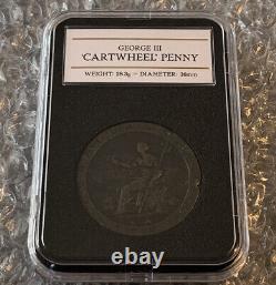 George III Cartwheel Coin Set In Wooden Box + Coa 1797 Penny 1797 Two Pence