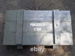 Gift set for men MAUSER C96 pistol in a wooden box. WW2