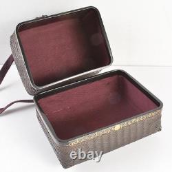 Goshokago Chabako Wooden Storage Basket Box Tea Ceremony Utensils Set T-0201