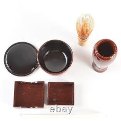 Goshokago Chabako Wooden Storage Basket Box Tea Ceremony Utensils Set T-0201