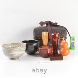 Goshokago Chabako Wooden Storage Basket Box Tea Ceremony Utensils Set T-0201