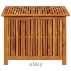 Great Garden Storage Box 75x75x58 cm Acacia Wood Set