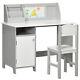 Grey Childrens Table And Chair Set 85h X 90l X 45wcm Mdf/pinewood