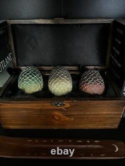 HBO Game of Thrones Daenerys Targaryen Dragon Egg Collectors Wooden Box Set