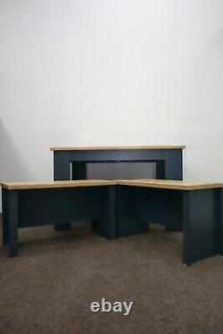 Hadley 120cm Dining Table and 2 Bench Set Aqua Blue New in the Box Flat packed