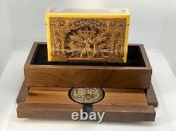 Halidom Deluxe Wooden Box, Set by Ark Playing Cards, also includes Halidom Coin