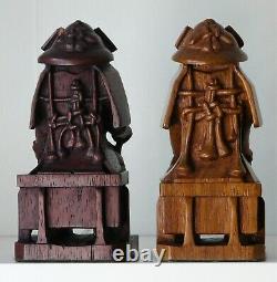 Hand Carved Japanese Chess Set in fitted box K =128mm Battle of Arita-Nakaide