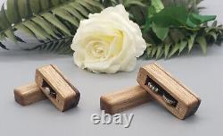 Handmade wooden engagement ring box set, single ring box, unique ring box