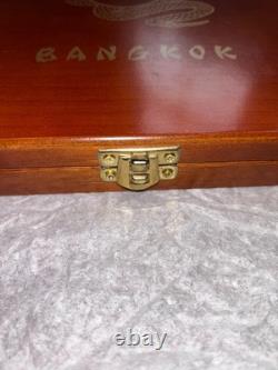 Hard Rock Cafe Bangkok 12-Pin Chinese Zodiac Guitar Set Wooden Box Collectible