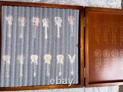 Hard Rock Cafe Bangkok 12-Pin Chinese Zodiac Guitar Set Wooden Box Collectible