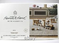 Hearth & And Hand Magnolia 2019 Wooden Train Set 23 Pc NEW in Box Factory Sealed