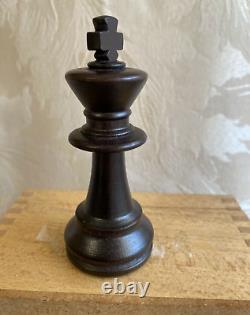 Henri Chavet Chess Set Wooden Pieces Boxed B210 / 153/6 Size 6 Vintage