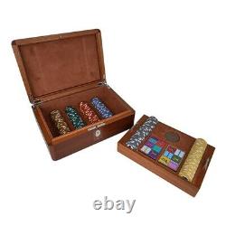 Hermes Mosaique Poker Box Set Mahogany Wood New withBox