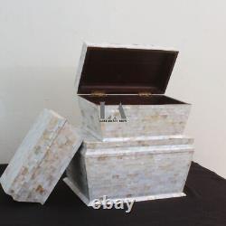 Home Décor Luxury Mother Of Pearl Inlay Box Set3