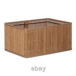 Home Set Bamboo Storage Baskets Shelf Boxes Organiser Make-up Toys Crafts Sizes