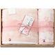 Imabari Towel Sakura Mon-ori Bath Towel & Face Towel (in Wooden Box) Set Jp F/s