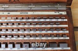 Imperial inches Slip Gauge 83 piece set Quality Inspection Grade in Wooden Box
