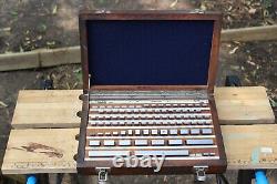 Imperial inches Slip Gauge 83 piece set Quality Inspection Grade in Wooden Box