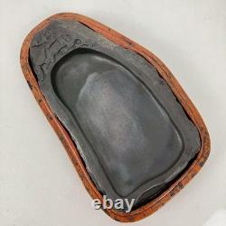 Ink Stone Wooden Box Set of 2 Vintage Suzuri Grinder Calligraphy Shodo Shuji