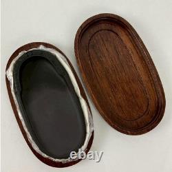 Ink Stone Wooden Box Set of 2 Vintage Suzuri Grinder Calligraphy Shodo Shuji