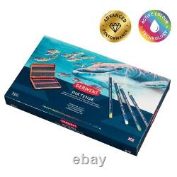 Inktense Permanent Watercolour Pencils, Set of 72 in a Wooden Gift Box