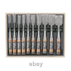 JAPANESE Nomi Master Craftsman High-Speed Steel set of 10 cased in a wooden box