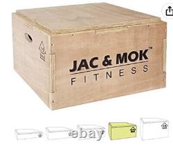 Jac & Mok Wooden Plyometric Jump Squat Box Stacking Set Training Cross Fit