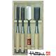 Japanese Hattori Carpenters Chisels 4pc Set In Wooden Box Dt710850